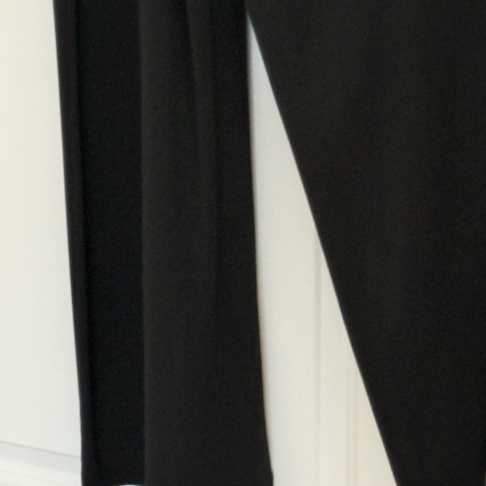 Donna Karan Black Sleeveless Draped Jumpsuit with Gold Logo Detail - Picture 9 of 9
